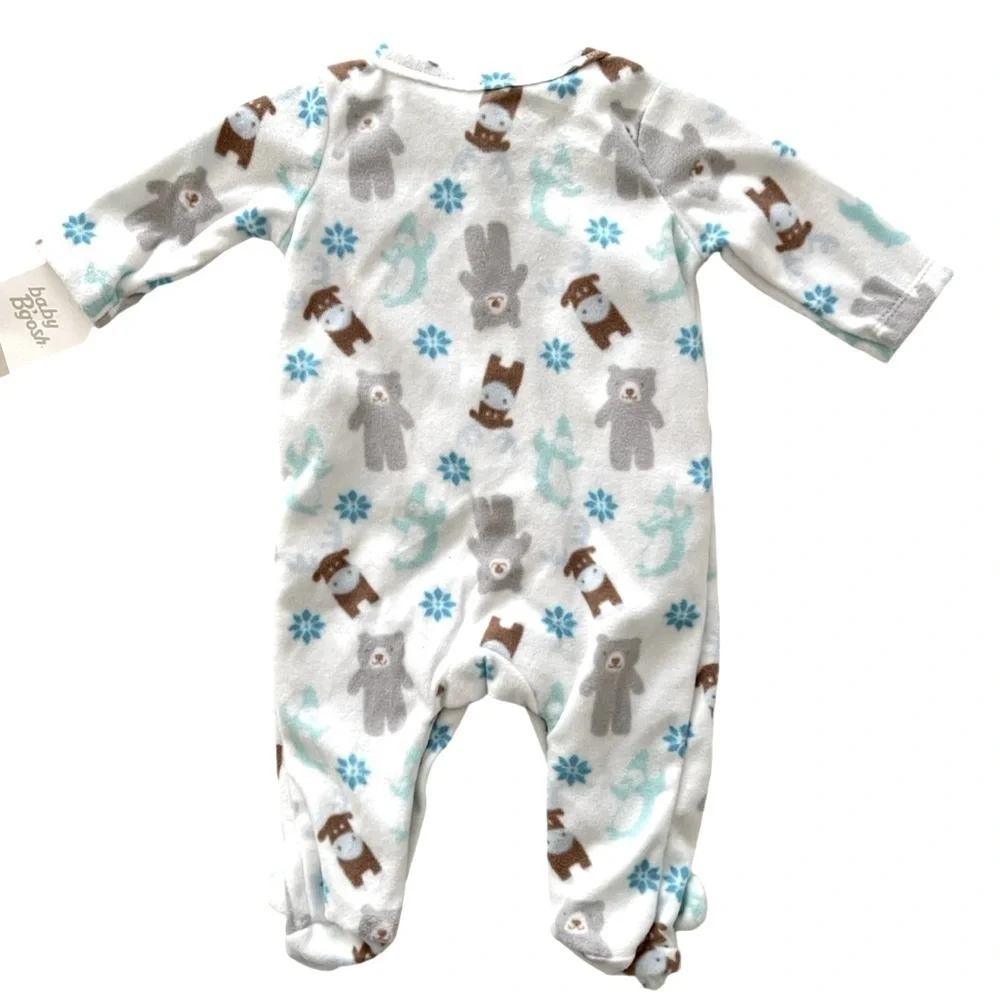 OSH KOSH B’gosh Fleece One Piece Bear Pajama 3 mos NWT